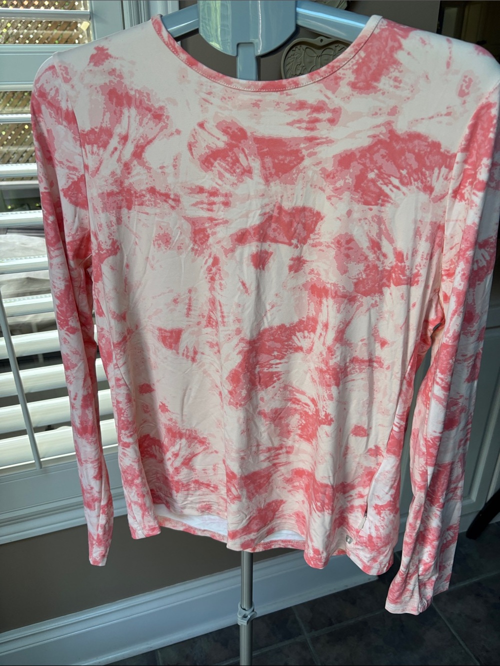 Women's Long Sleeve Tie-Dye UV Protection - Coral Pink